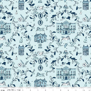 Riley Blake Pride & Prejudice PemberleyC13770 - Blue  Riley Blake Cotton Fabric